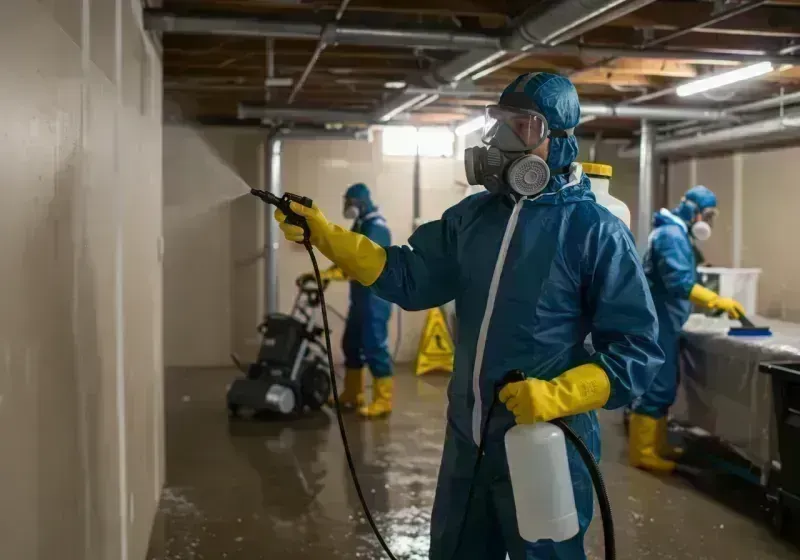 Basement Sanitization and Antimicrobial Treatment process in Aurora, IL